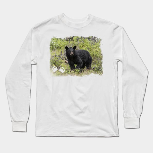 Black Bear Long Sleeve T-Shirt by Photomisak72